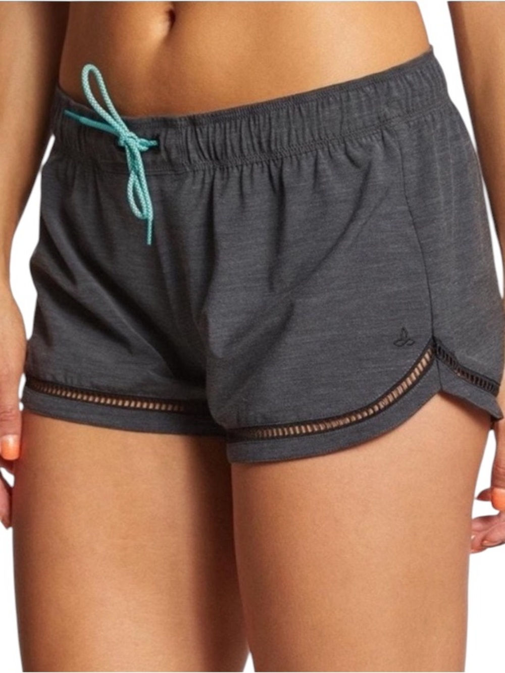 Prana Mariya Shorts Gray Athletic Active Swim 3" Womens Large